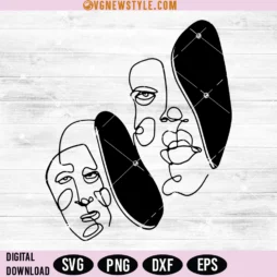 Faces Drawing Svg