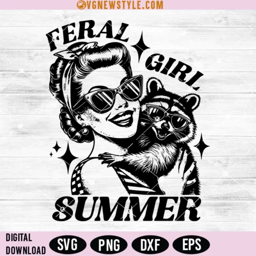 Feral Girl Summer Svg