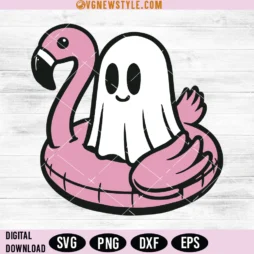 Ghost On A Pool Floaty Svg Png