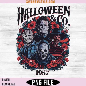 Halloween and Co 1957 Png, Halloween Horror Png, instant download
