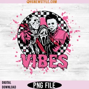 Horror Halloween vibes Png, Retro Halloween png, instant download