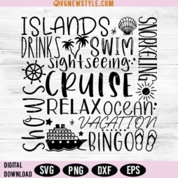 Islands Drinks Shows Ocean Vacation Svg Png
