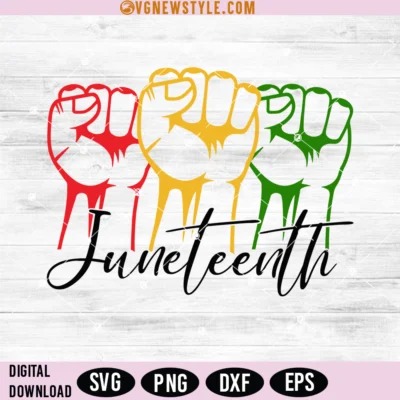 Juneteenth SVG Silhouette