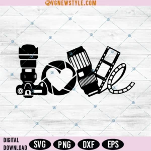Love Photography Svg, Camera SVG, Png, Cricut, Digital Downloads