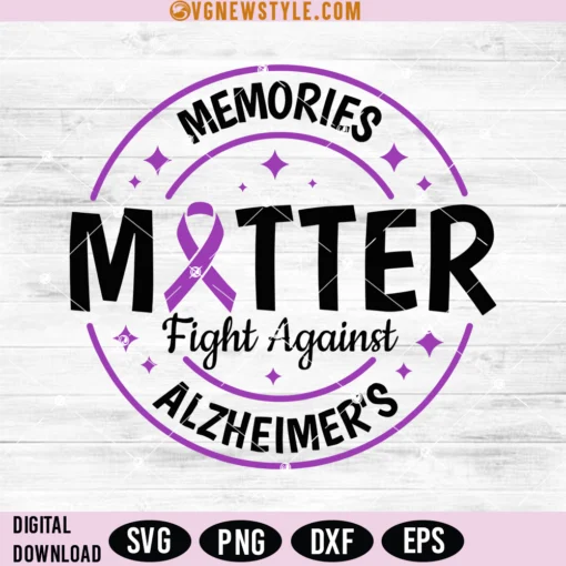 Memories Matter Fight Against Alzheimer's Svg