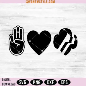 Peace Love Girl Scout Svg