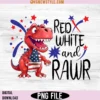 Red White and Rawr Png