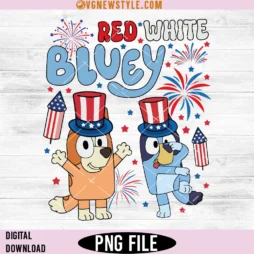 Bluey 4th of July PNG