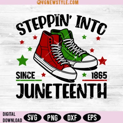 Steppin Into Juneteenth Svg