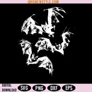Three Bats Svg, Halloween Svg, Spooky Bats Svg, Png, Digital Downloads