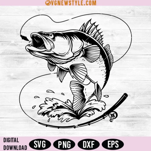 Walleye Fishing Svg Png