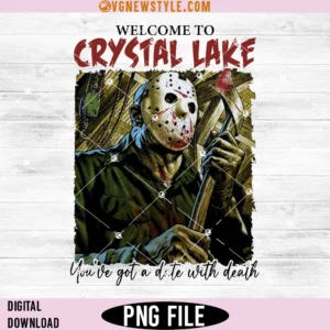 Welcome To Crystal Lake Png, Scary movie Png, Digital Downloads