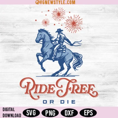 Western Cowboy on Rearing Horse Svg