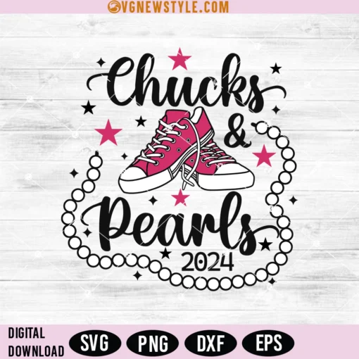 Chucks and Pearls 2024 Svg