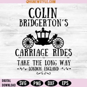Colins Bridgerton Carriage Rides Svg, Png, Dxf, Eps, Digital Downloads