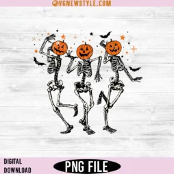 Dancing Skeleton Pumpkin Png