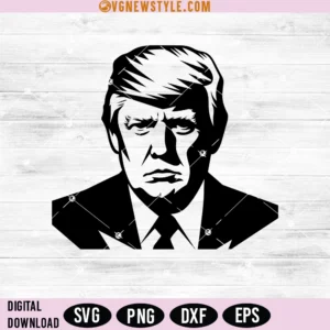 Donald Trump Face Clipart Svg, Png, Dxf, Eps, Digital Downloads