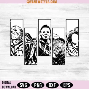 Halloween Horror Movie Killers Svg