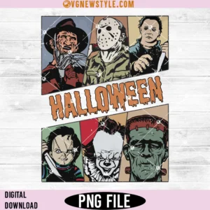 Horror Halloween sublimation Design, spooky vibes png, Digital Downloads