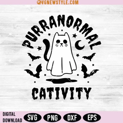 Halloween Ghost Pets Animals Cat Mom Svg