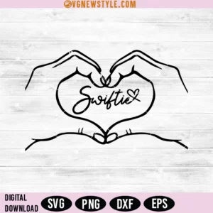 Swift Heart Hands Svg, PNG, DXF, EPS, Instant Download