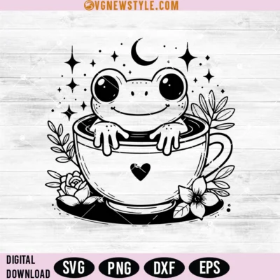 Teacup Frog SVG