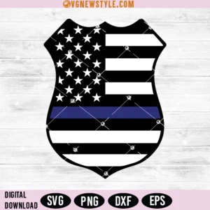 Thin Blue line Flag Svg, Police Officer Svg, Png, Dxf, Digital Downloads