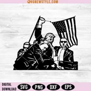 Trump Shot Svg File, Trump Shooting Svg, Png, Dxf, Digital Downloads