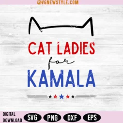 Cat Ladies For Kamala Svg