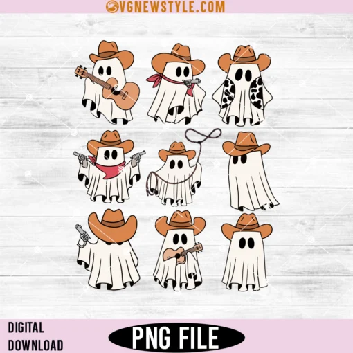 Cute Western Cowboy Ghost Png