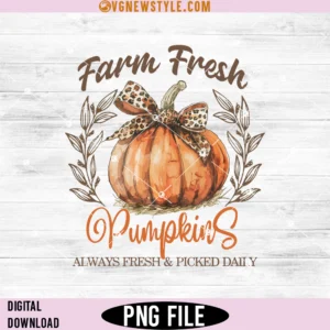 Fall Farm Fresh Pumpkins Png, Coquette Png, Digital Downloads