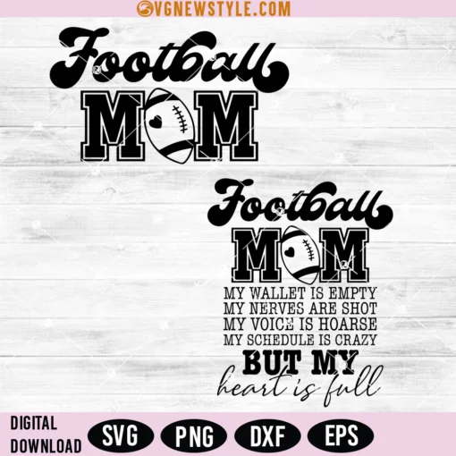 Football Mom My Wallet is Empty Svg