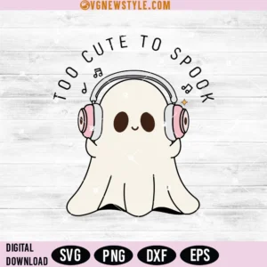 Ghost with Headphones Svg, Boujee ghost Svg, Png, Dxf, Instant Download