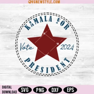 Kamala Harris for President Svg Png, Dxf, Eps, Digital Downloads