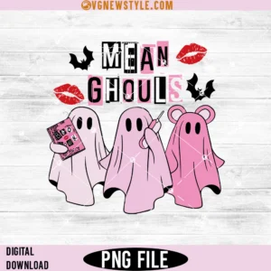 Mean Ghost Png, Cute Ghost Png, Pink Ghouls Png, Instant Download