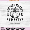 Pumpkins Farmer Market Svg