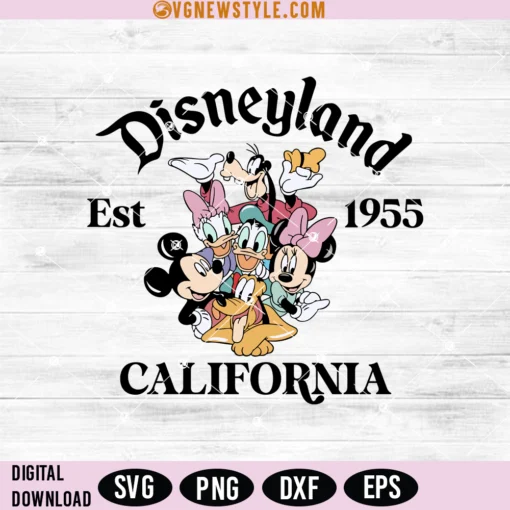 Retro Mouse and Friends Est 1955 Svg