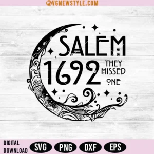 Salem 1692 Svg Png, Salem Massachusetts Png, Dxf, Digital Downloads