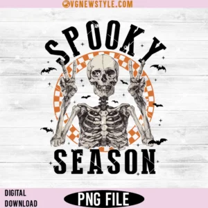 Skeleton Spooky Season Png