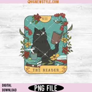 The Reader Cat Png, Cats and Reading Png, Digital Downloads