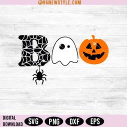 Boo pumpkin Svg