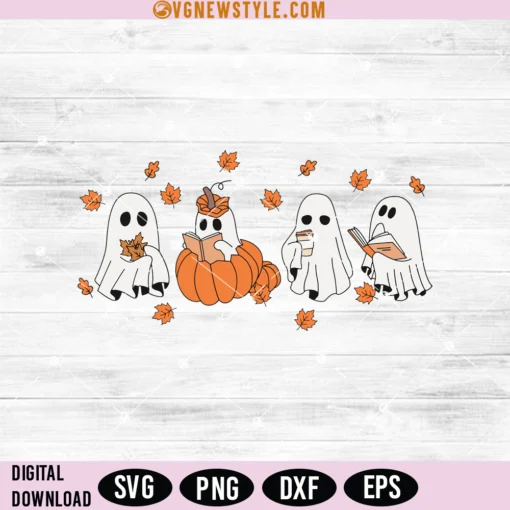 Bookish Halloween Svg