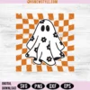 Checkered Daisy Ghost Svg