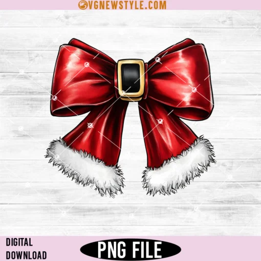 Christmas Coquette bow Png