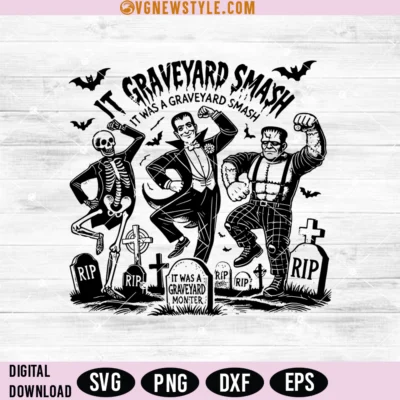 Dancing Skeleton Dracula Frankenstein Svg