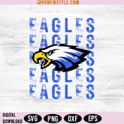 Eagles Distressed Mascot Svg