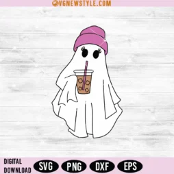 Ghost Ice Coffee Svg