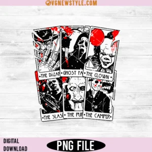 Halloween Serial Killer Play Card Png, Spooky Season Png, Digital Downloads