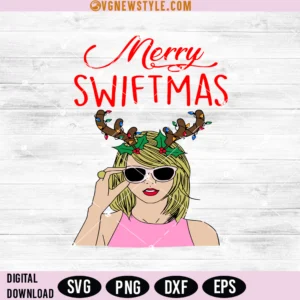 Merry Swiftmas Svg, Taylor Reindeers Svg, Png, Dxf, Eps, Instant Download