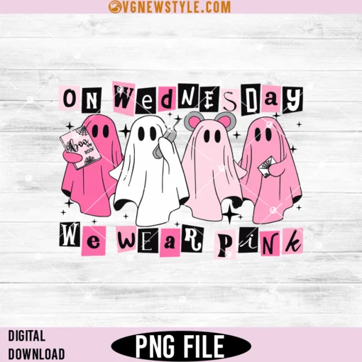 On Wednesday We Wear Pink Halloween Png